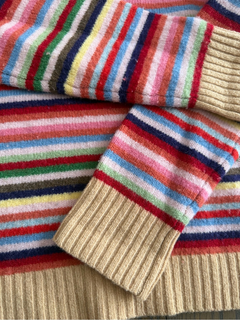 GAP vintage crazy stripes Multicolor Striped Crewneck Sweater - Picture 4 of 8